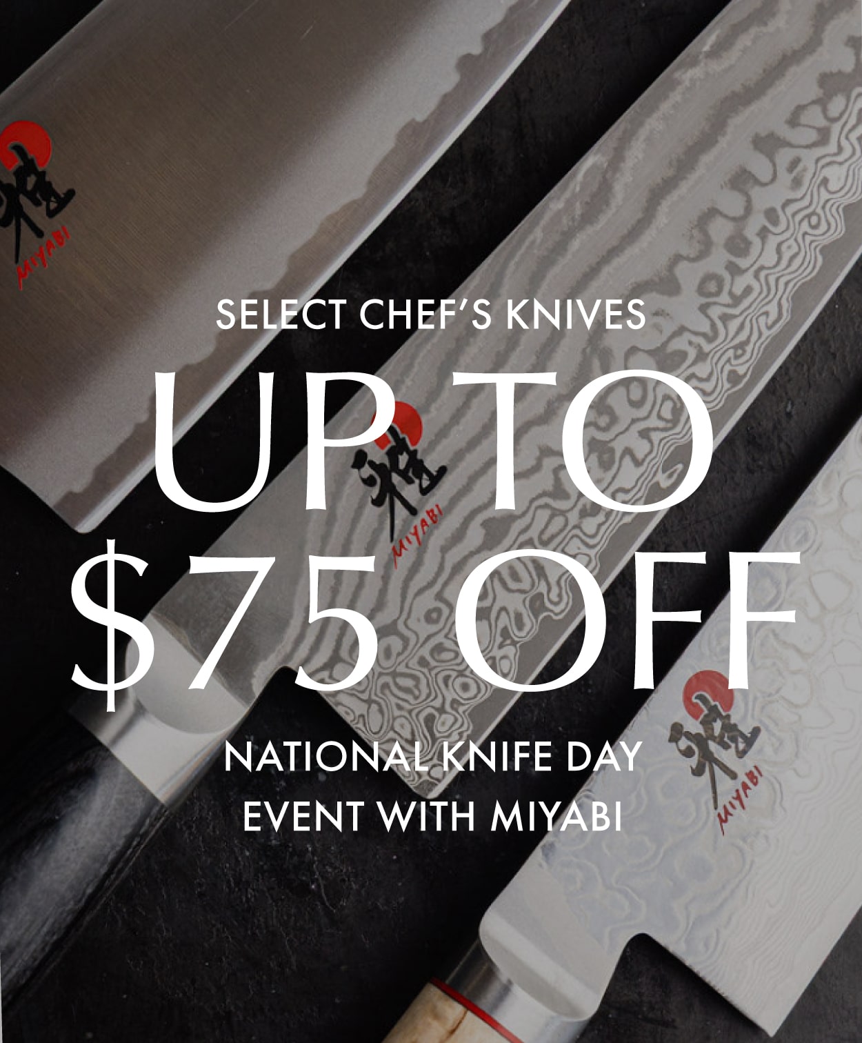 Select Chef's Knives Up to $75 Off