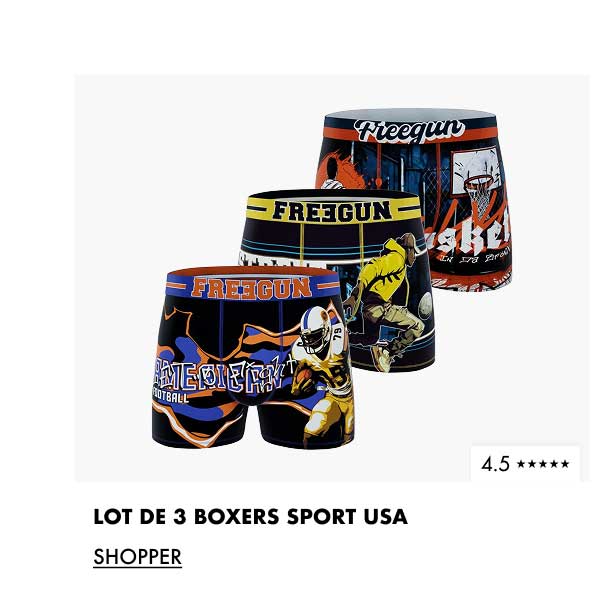 Lot de 3 Boxers Sport USA