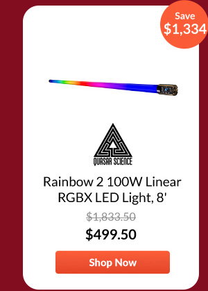 Quasar Science Rainbow 2 100W Linear RGBX LED Light, 8'