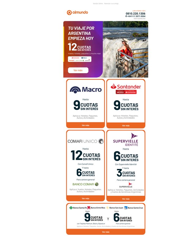 Almundo: 🔥 Empezó Travel Sale: Viajá en hasta 12 cuotas sin interés ...