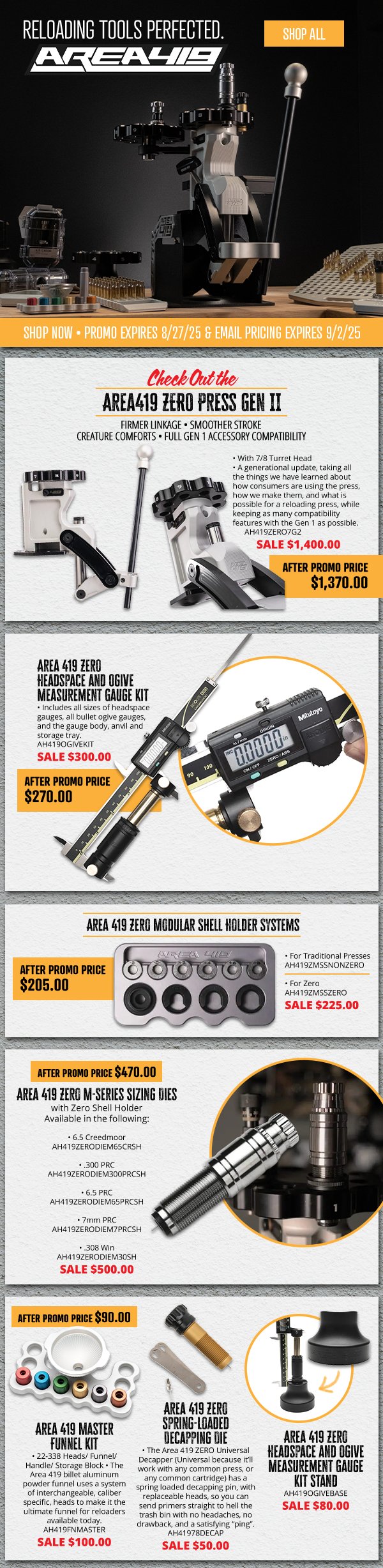 Natchez Shooters Supplies Area 419 Reloading Tools Perfected Milled