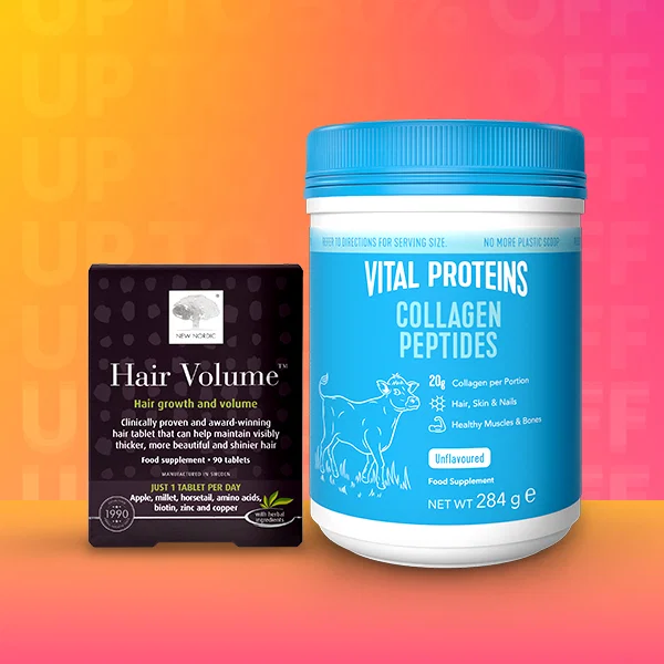 BIG savings across hair, skin and nail supplements 