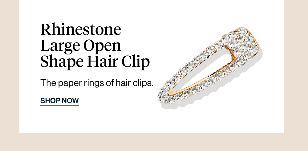 Rhinestone Large Open Shape Hair Clip