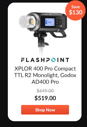 Flashpoint XPLOR 400 Pro Compact TTL R2 Monolight, Godox AD400 Pro