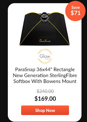Glow ParaSnap 36x44inches Rectangle New Generation SterlingFibre Softbox With Bowens Mount