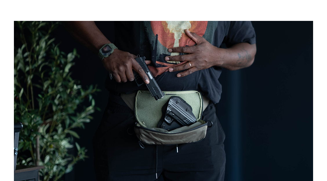"Discover the CLOAK Hook & Loop holster designed for secure off-body carry in packs, crossbody bags, or vehicle setups.
