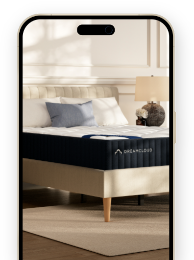 a dreamcloud mattress is shown on a phone screen