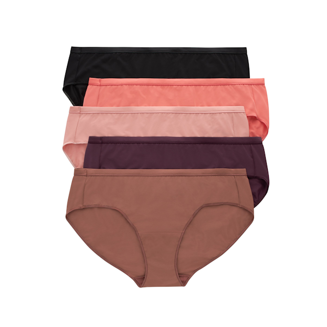 Hanes Just My Size Women #39;s Breathable Mesh Hipster Underwear, 5-Pack  #40;Plus Size #41;