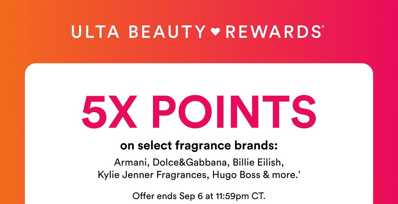Member Love | 5X points on select fragrance brands | Ends Sept 6 at 11:59pm CT