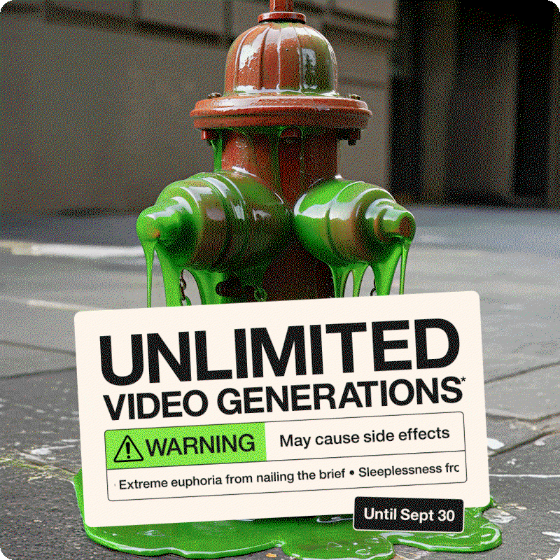 Unlimited Video Generations until September 30
