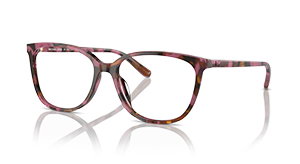 Damen-Brille mit Panto-Form in Lila und Havana