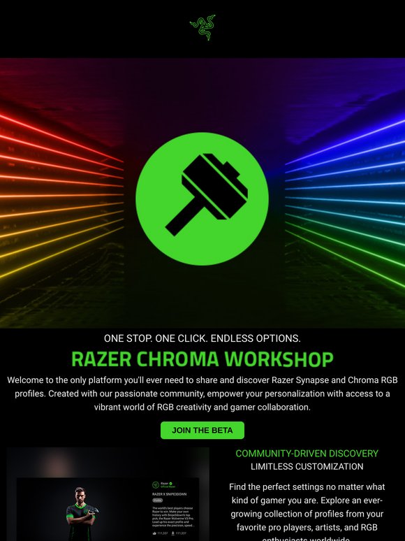 Razer: 🔓Beta Now Open: Razer Chroma Workshop🌈 | Milled