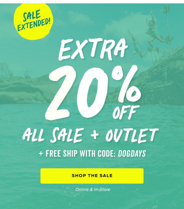 Shop Extra 20% Off Sale + Free Shipping With Code: DOGDAYS >