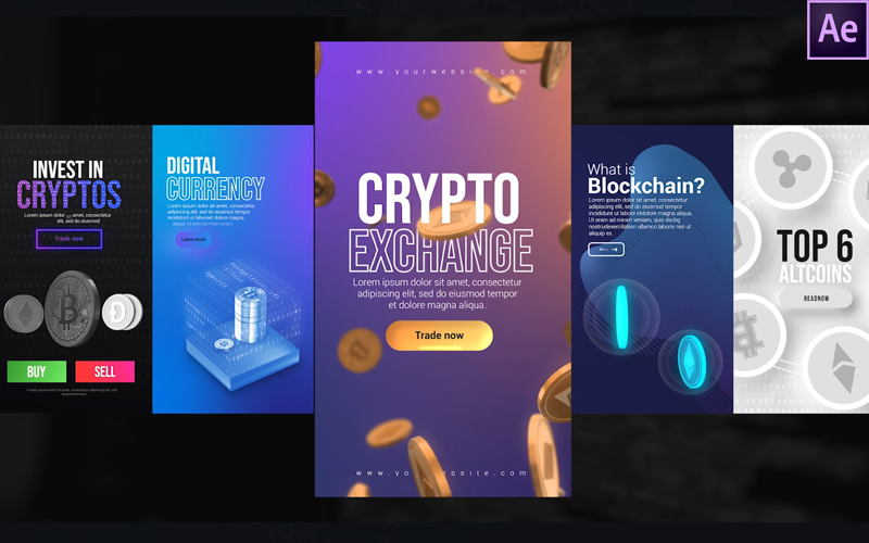 Instagram Crypto Stories - After Effects Template