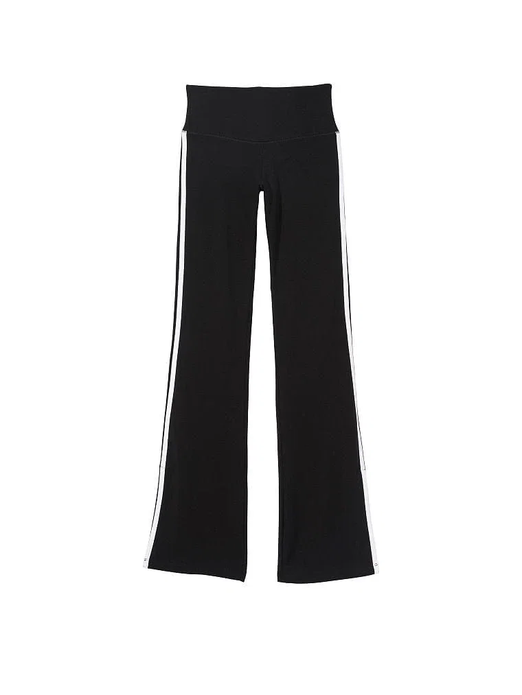 Image of Ella Organic Cotton High-Rise Flare Stripe Leggings