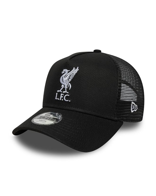 LFC New Era Kids TRUCKER Liverbird Cap Black & White