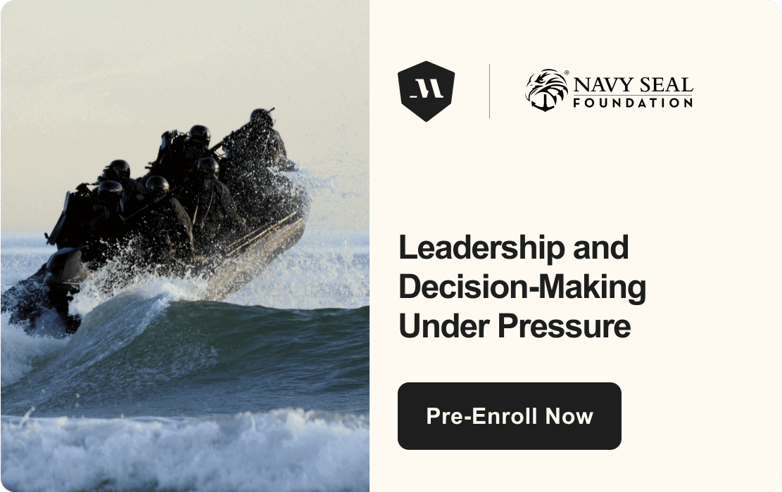 Navy SEAL Foundation – Leadership and Decision-Making Under Pressure – Pre-Enroll Now