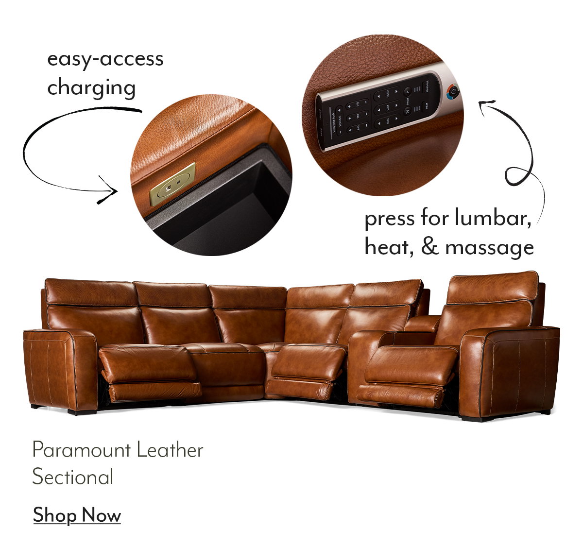 Shop Paramount Leather Sectional!