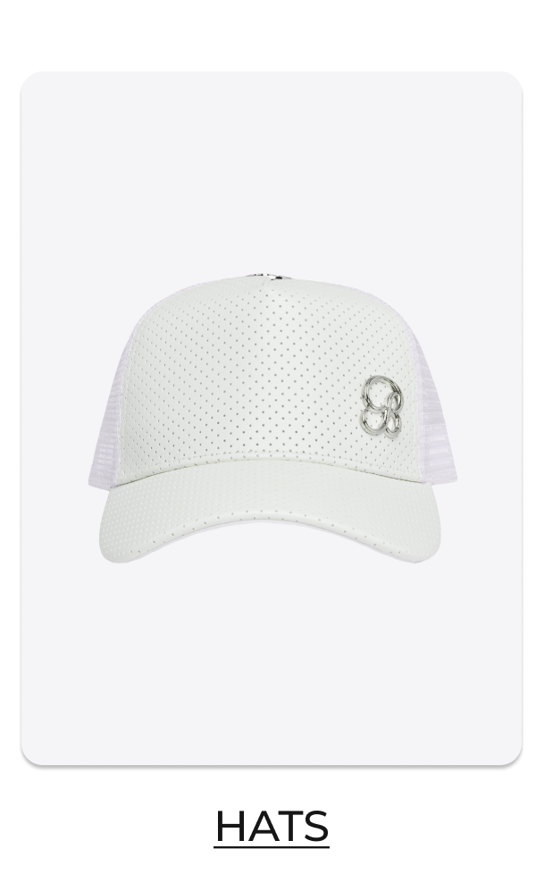 image of Perforated Hat in White with text