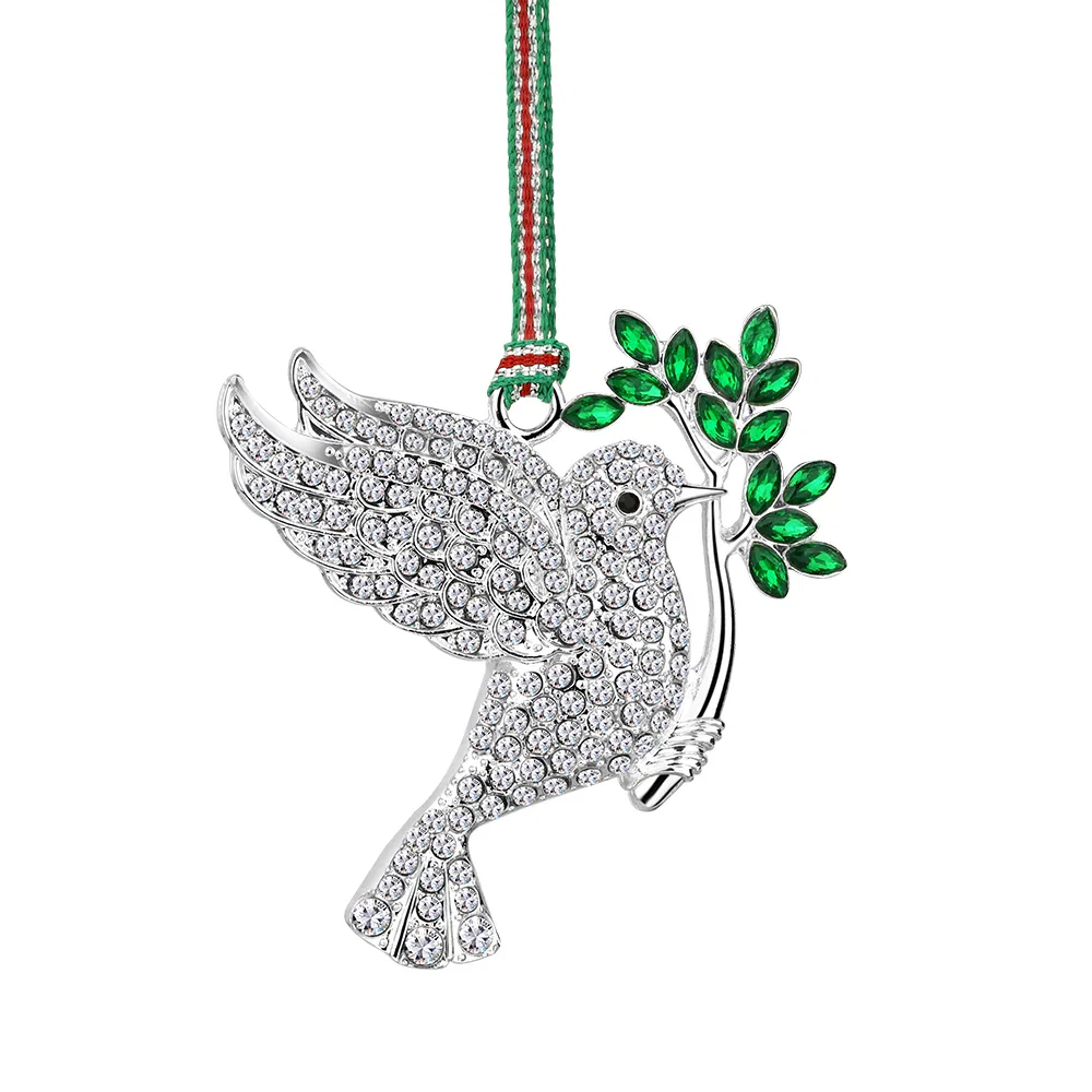 Image of Dove with Olive Branch Christmas Tree Decoration