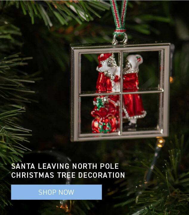 Santa Leaving North Pole Christmas Tree Decoration