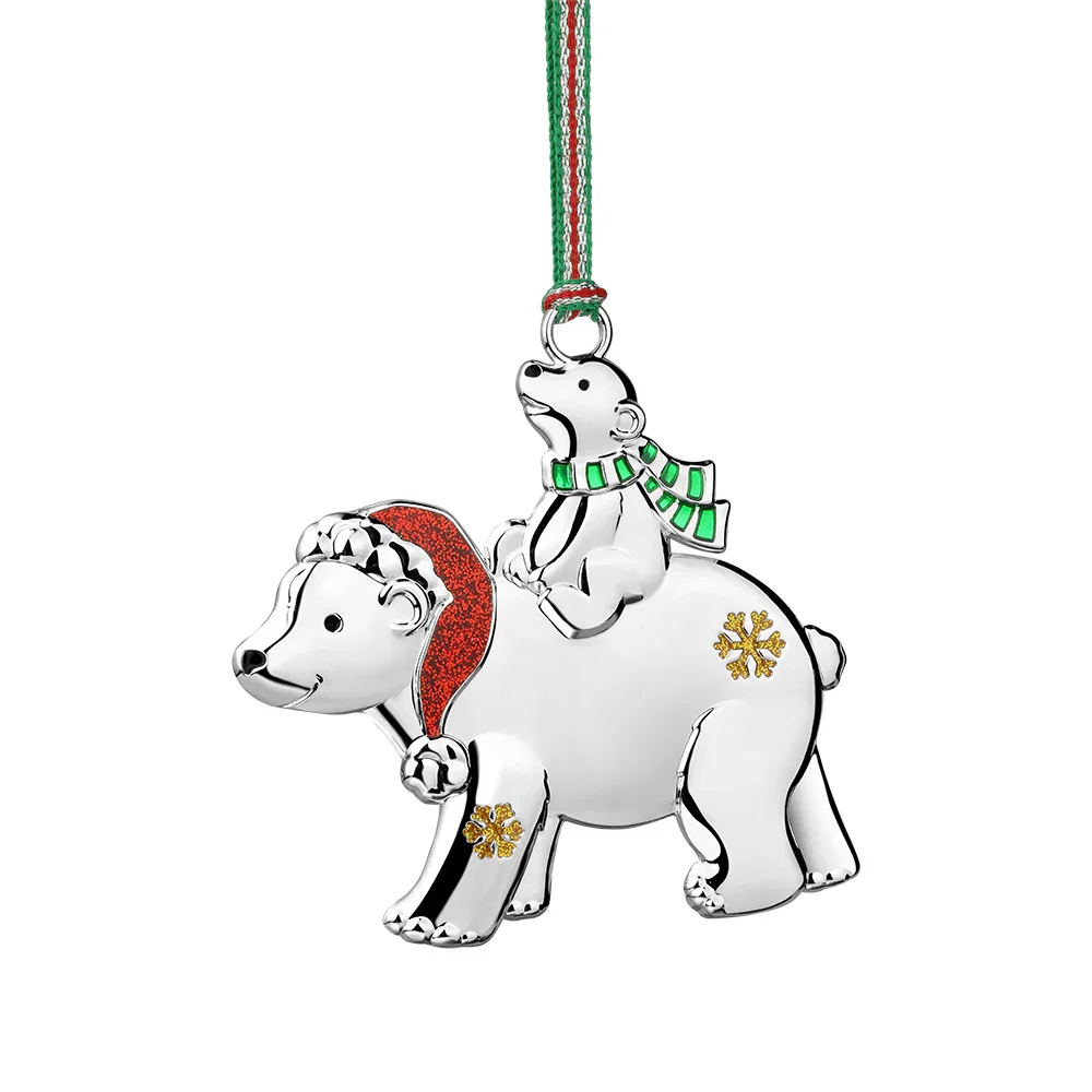 Image of Polar Bear with Cub Christmas Tree Decoration