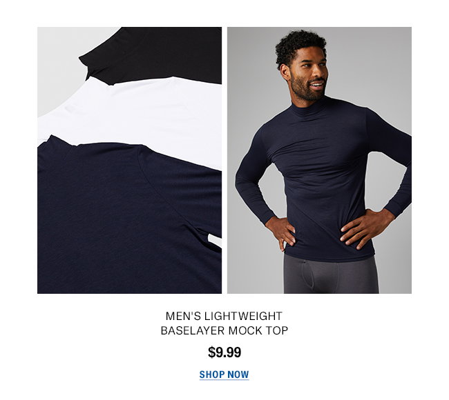Mens Lightweight Baselayer Mock Top