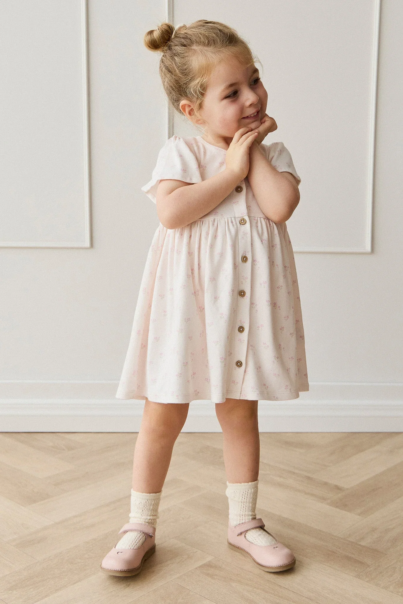 Image of Organic Cotton Dahlia Dress - Pauline Pink