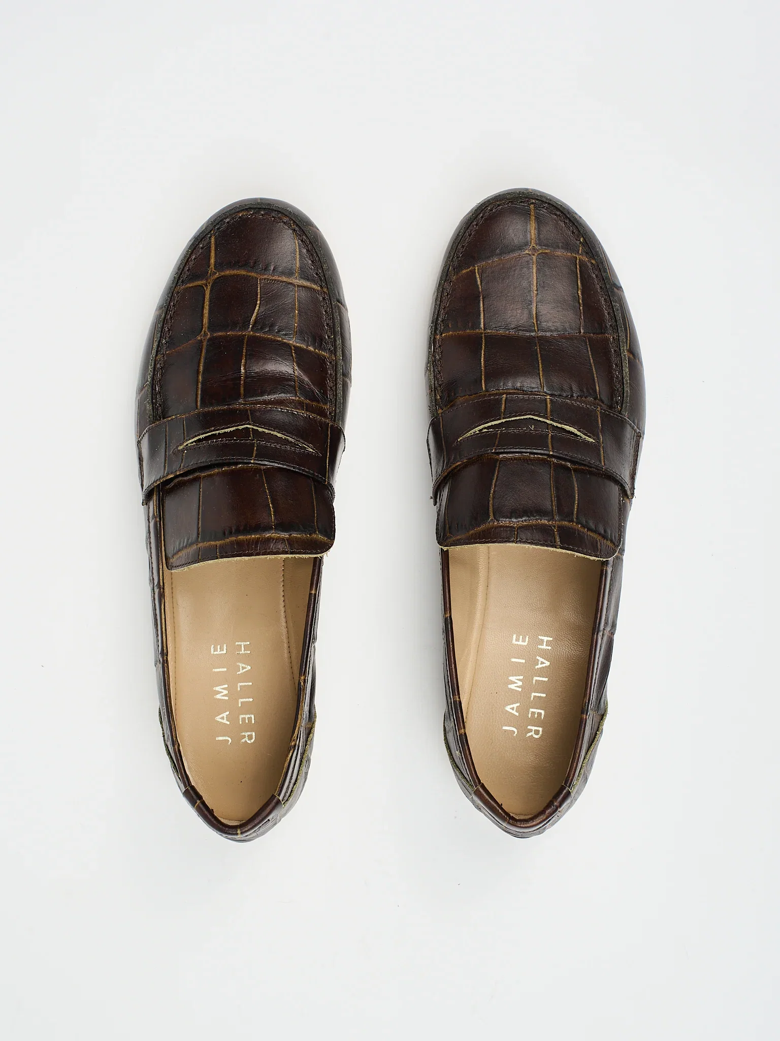 Image of The Penny Loafer in Deep Brown Croc