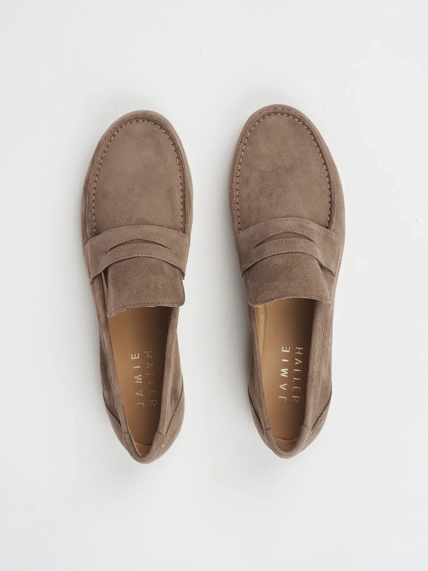 Image of The Penny Loafer in Taupe Suede