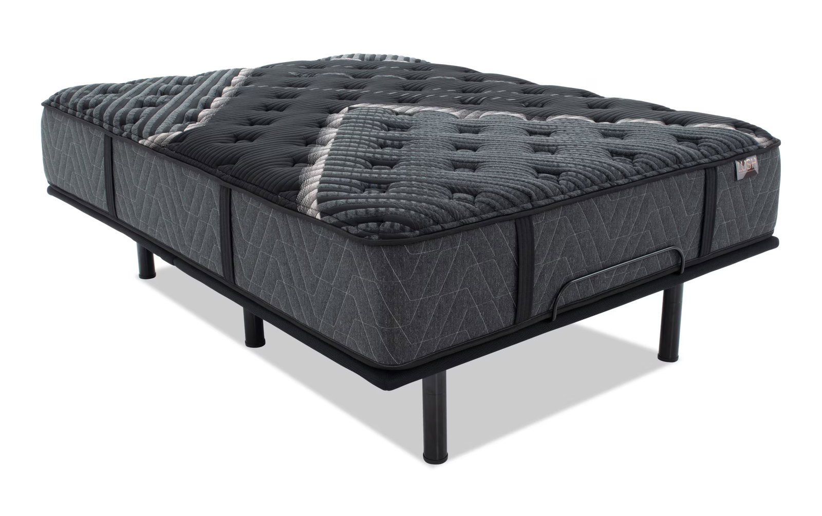 Power Bob Essential Base with Lush 13'' Queen Firm Mattress
