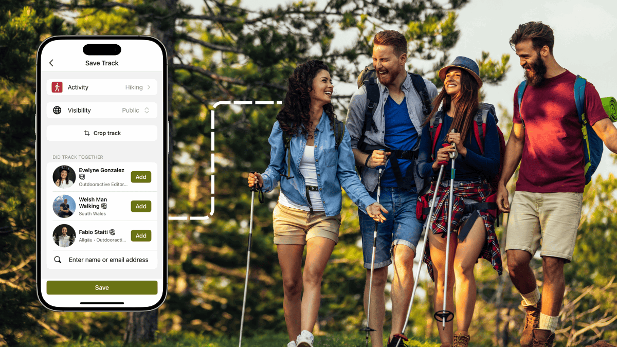 Save Track mobile screen