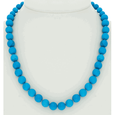 Graduated Turquoise Bead Necklace