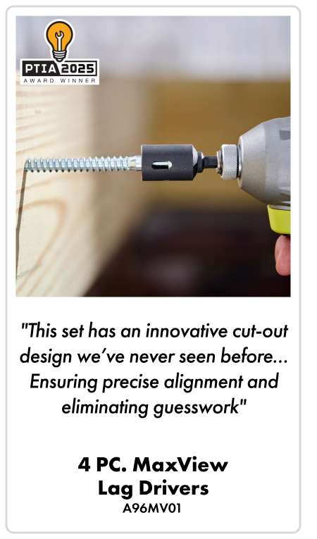 "This set has an innovative cut-out design we've never seen before... Ensuring precise alignment and eliminating guesswork" - 4 PC. MaxView LAG DRIVERS - A96MV01