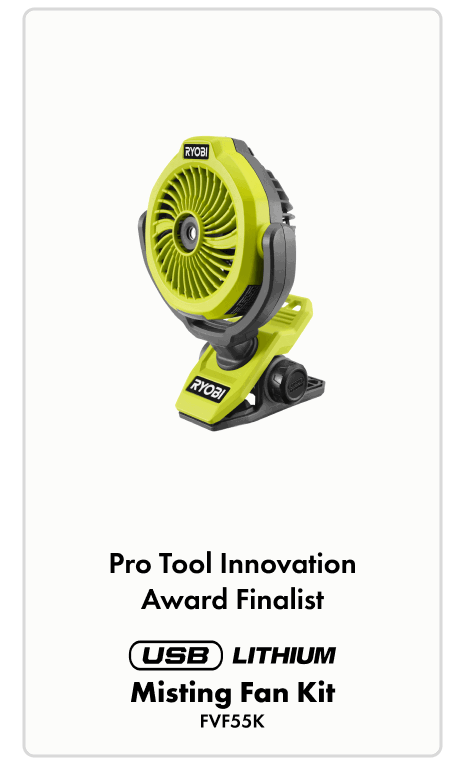 PRO TOOL INNOVATION AWARD FINALIST - USB LITHIUM MISTING FAN KIT - FVF55K