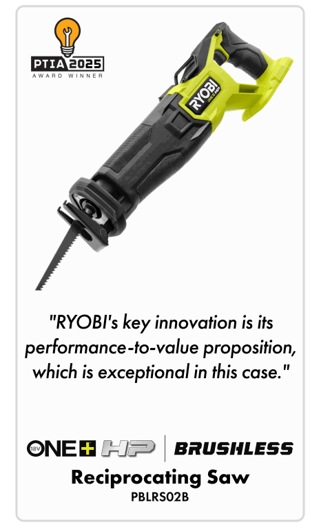 "RYOBI'S key innovation is it's performance-to-value proposition, which is exceptional in this case." - 18V ONE+HP BRUSHLESS RECIPROCATING SAW - PBLRS02B
