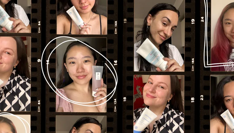 editors holding Korean Moisturizers 