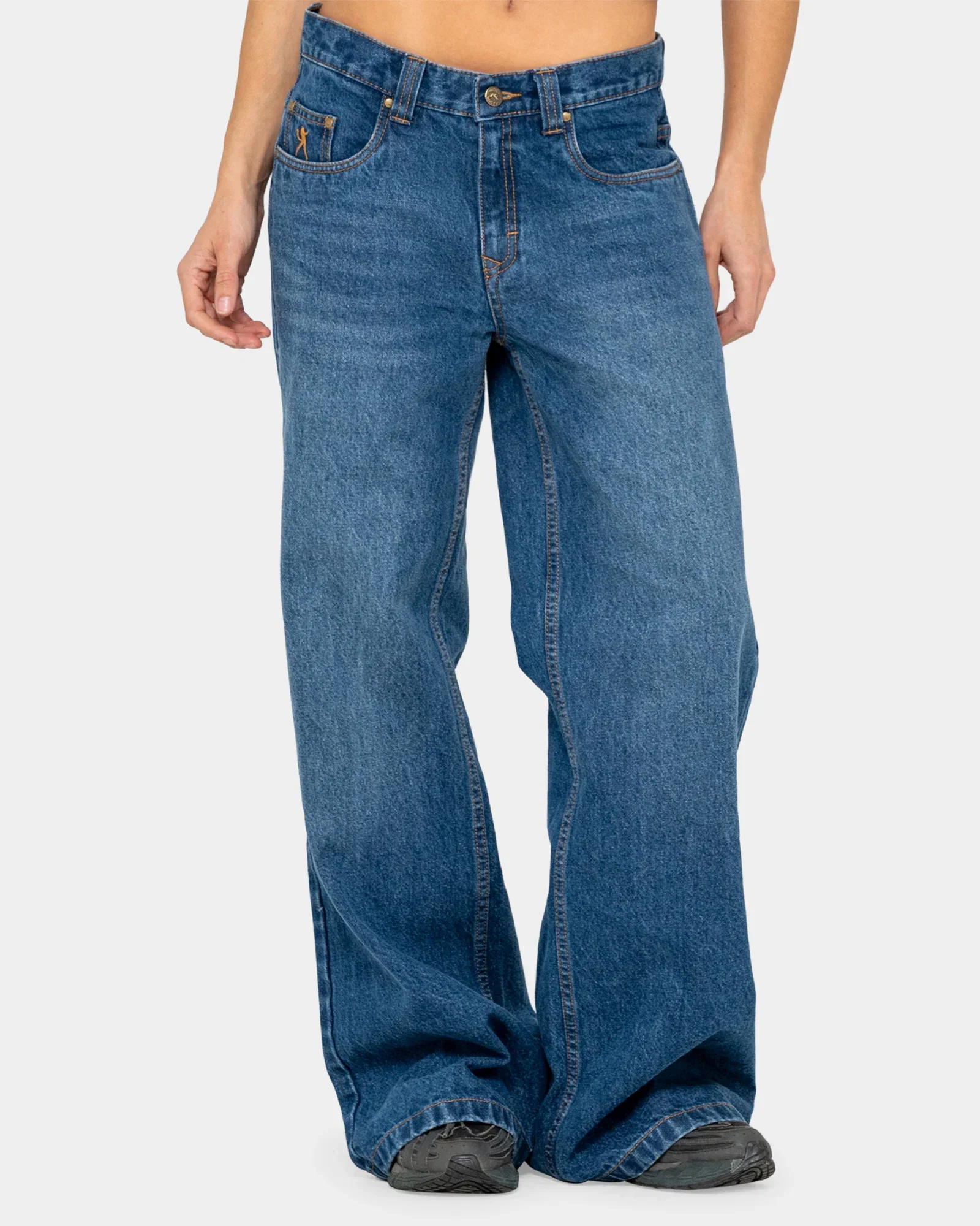 Womens Rip In Wendy Low Rise Denim Jeans