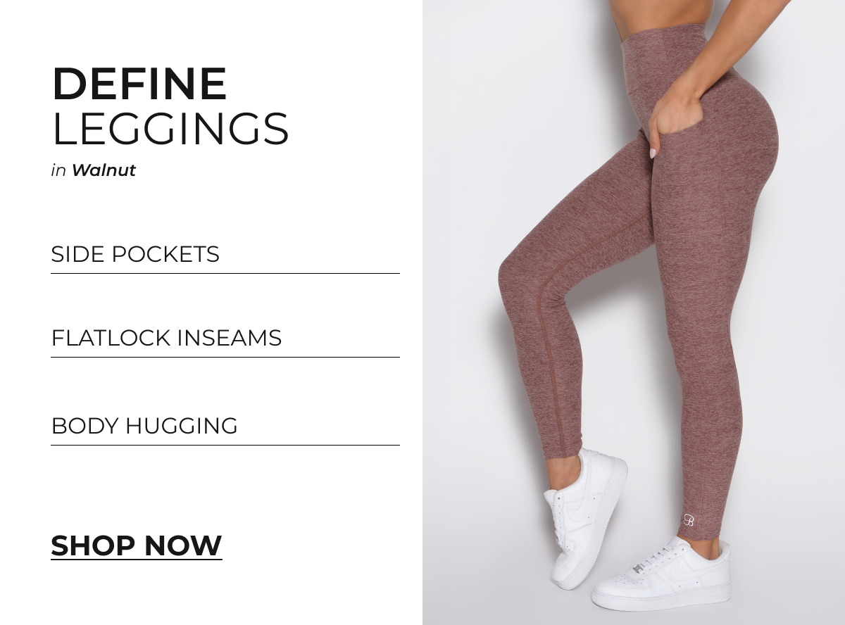 image of Define Leggings in Walnut with product callout text
