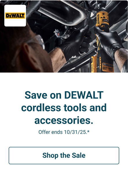 Save on DEWALT cordless tools and accessories.