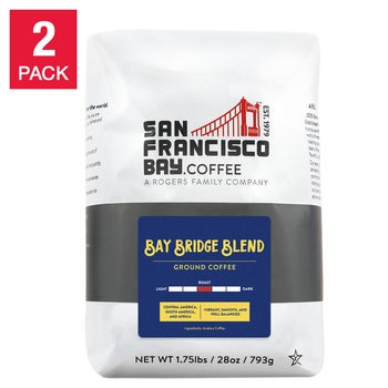 San Francisco Bay Coffee Bay Bridge Blend Ground 28 oz, 2-Pack