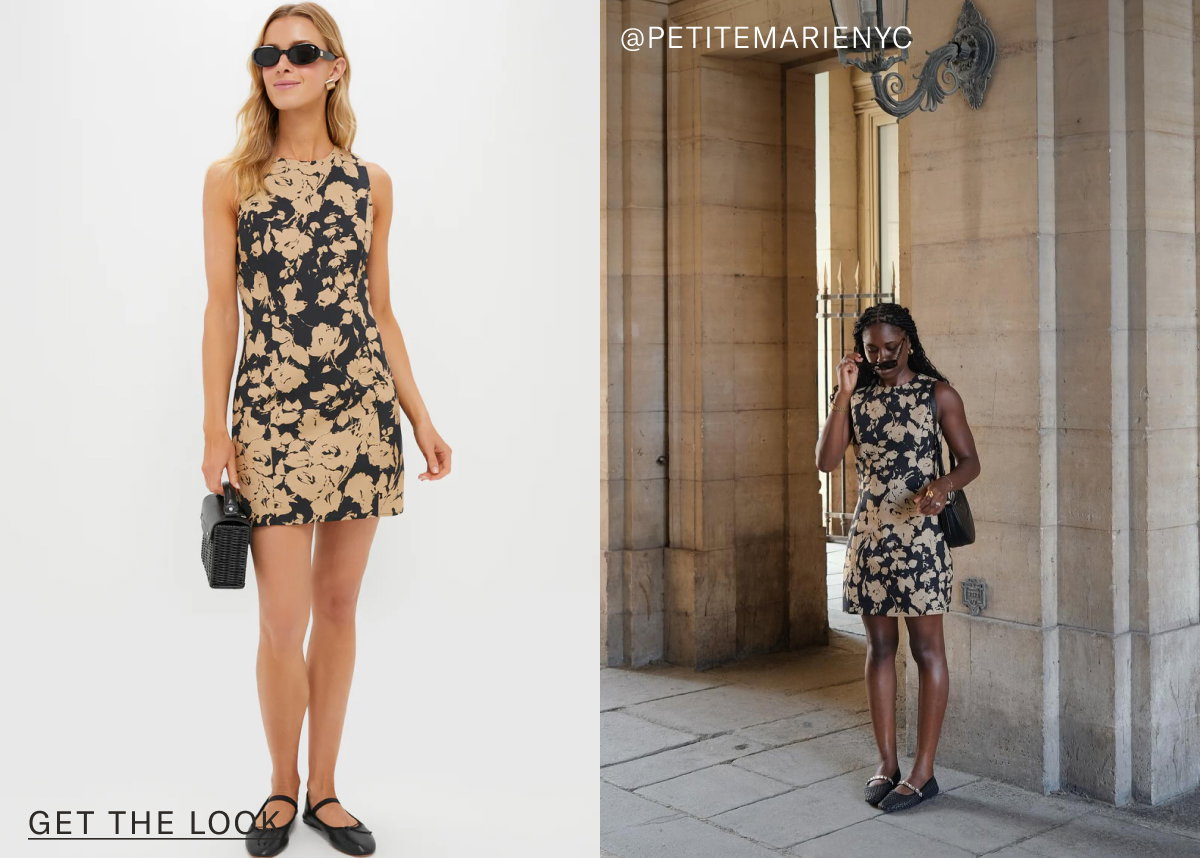 Black & Tan Floral Lennon Mini Dress
