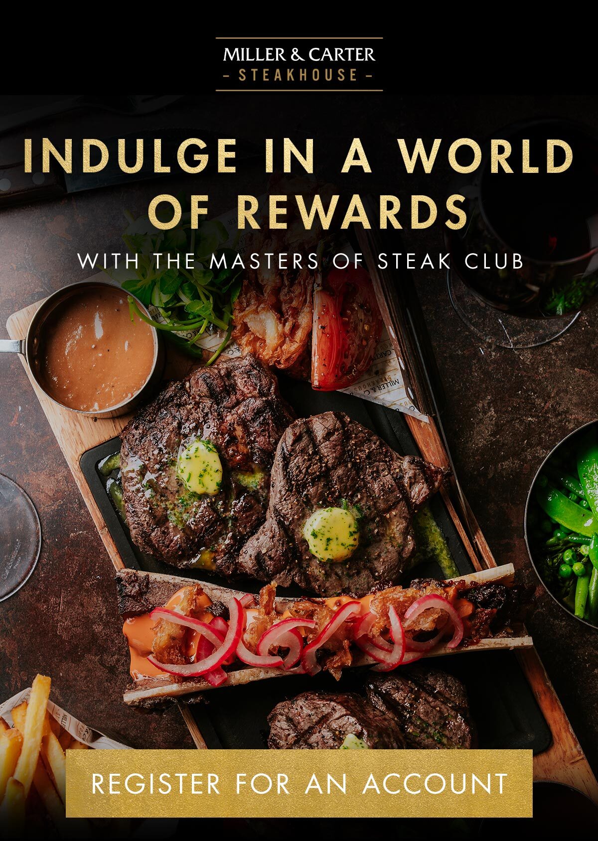Join the Masters of Steak Club for exclusive rewards and benefits. Register now.