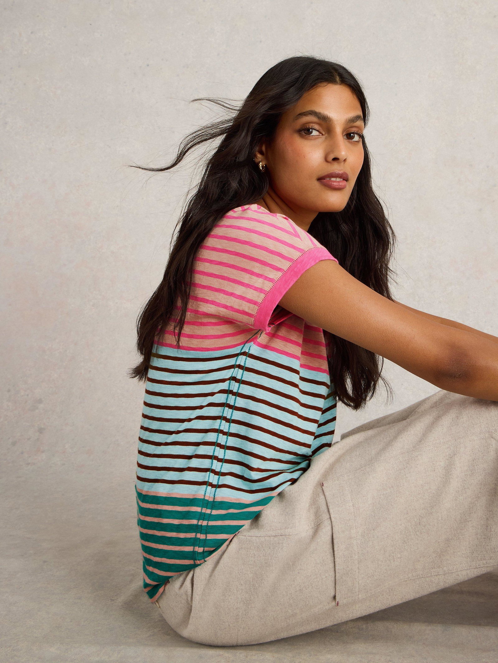 Shop Nelly Notch Neck Tee