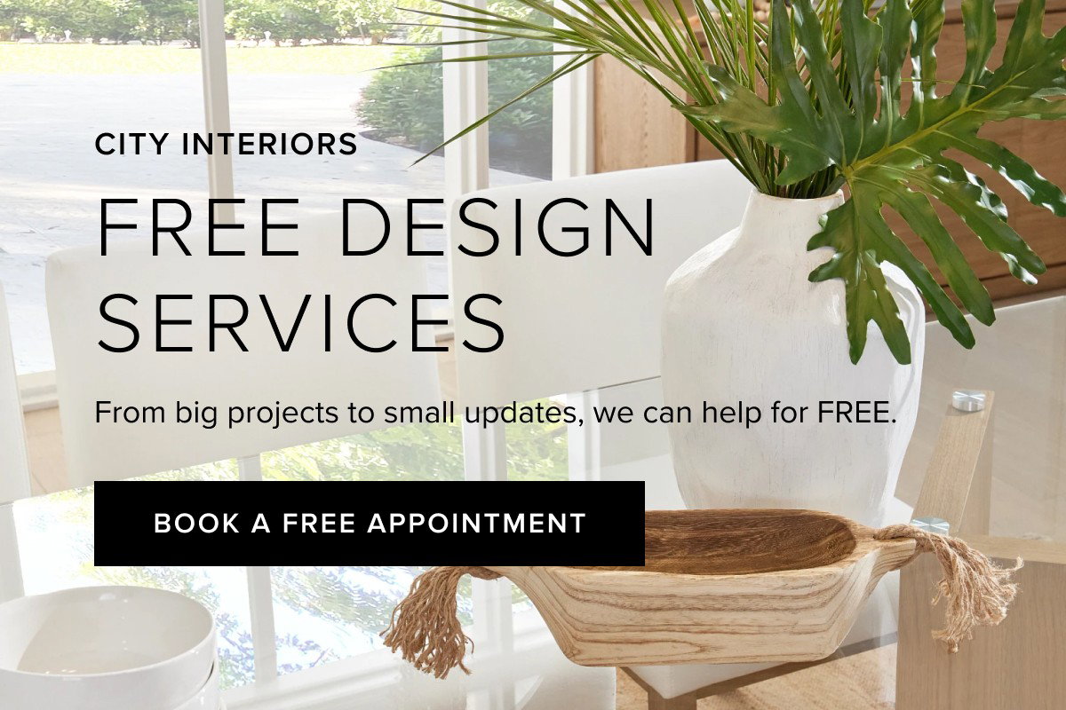 City interiors free design services. Book an appointment