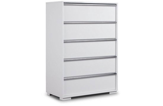 Doral White 5-drawer Chest