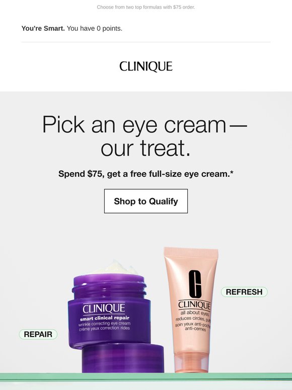 YOUR PICK! Snag a free eye cream.