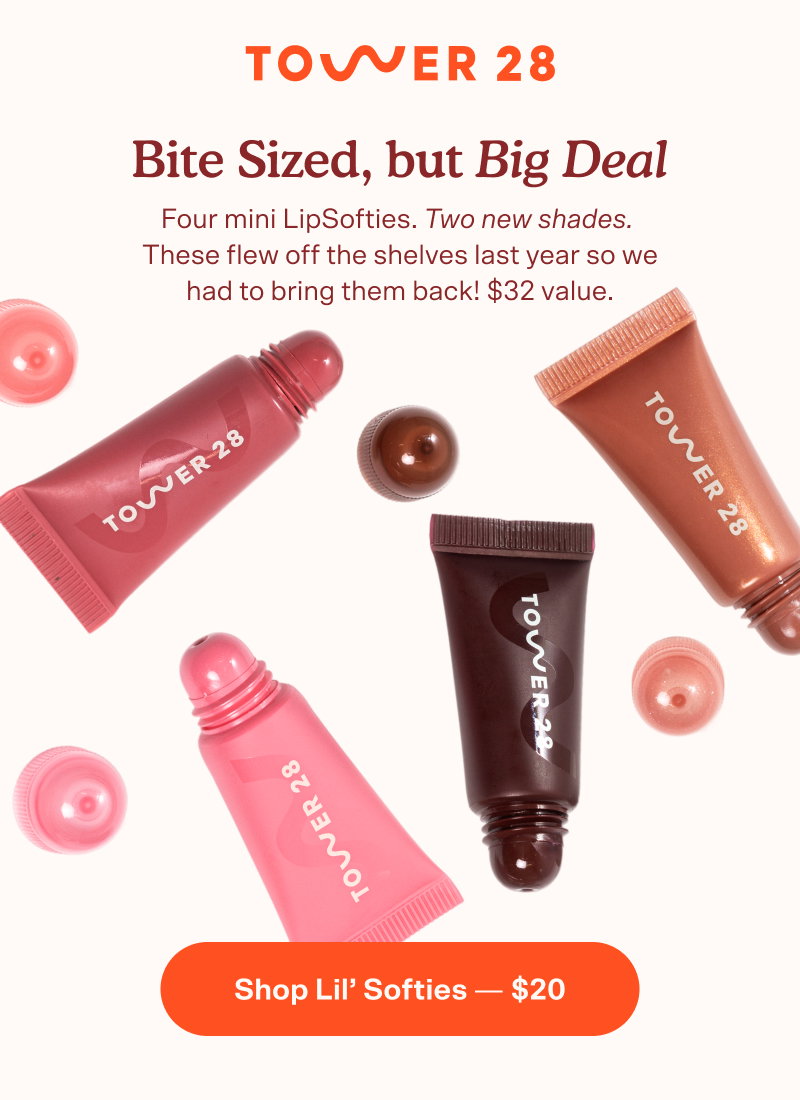 Four mini LipSofties. Two new shades.  These flew off the shelves last year so we we had to bring them back! $32 value.