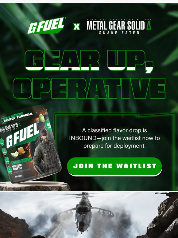 G FUEL: G FUEL x Metal Gear Solid Δ: Snake Eater Has Entered the Jungle ...