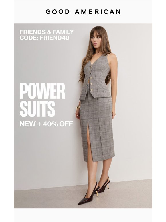 All New Power Suits are 40% Off